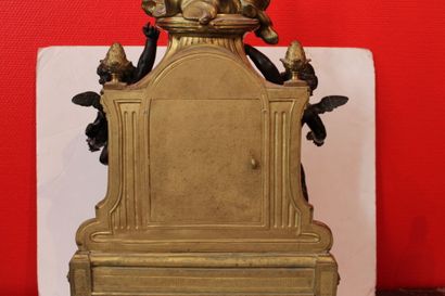 Important Louis XVI style mantel set with...