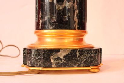 Antique style Louis XVI gilt bronze and green...