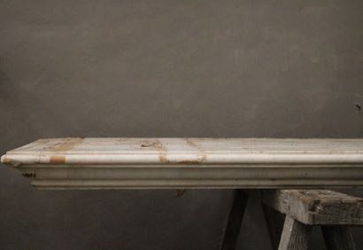 Important antique style console in carved...
