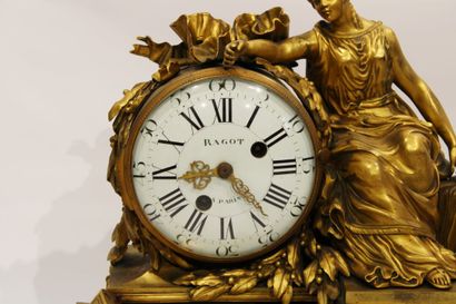 A Louis XVI style chased and gilded bronze...