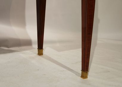 Cylinder desk with step, in rosewood veneer...