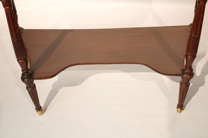 Mahogany and mahogany veneer console with...
