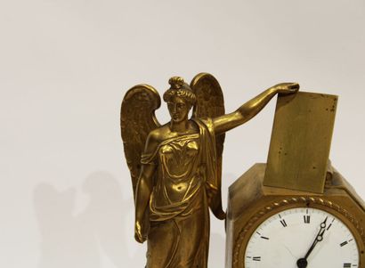 Louis XVI style clock in chased and gilded...