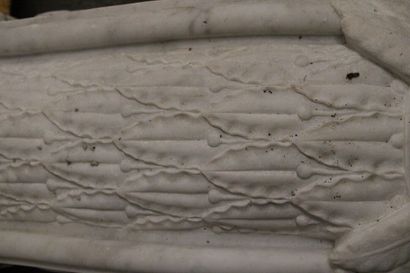 Important antique style console in carved...