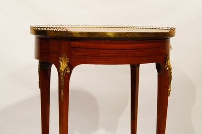 Elegant flying table of oval shape decorated...