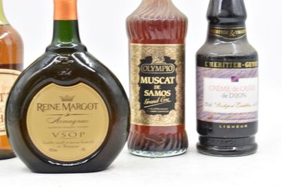 Ensemble de 5 bouteilles d'alcools divers...