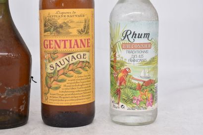 Assortiment de 4 bouteilles de spiritueux...