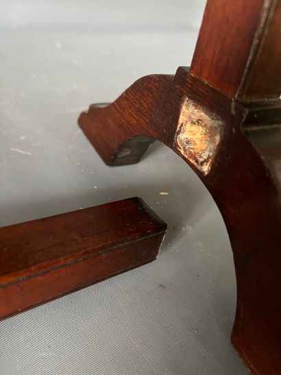 Solid mahogany table psyche with mercury...