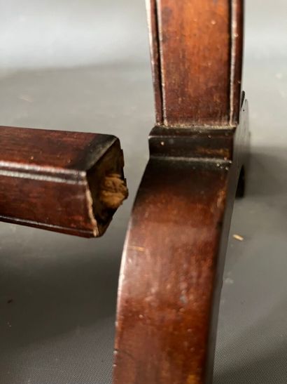 Solid mahogany table psyche with mercury...