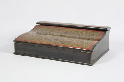 Writing desk in Boulle marquetry of brass...