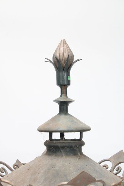 Large wrought iron lantern. Early 20th century.
Height:...
