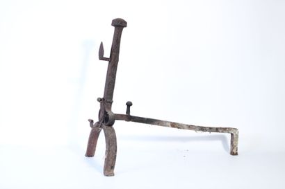 Pair of cast-iron fireplace andirons.
dimensions:...