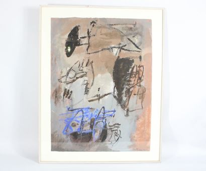 Albert BITRAN (1929-2018) 
Composition, gouache...