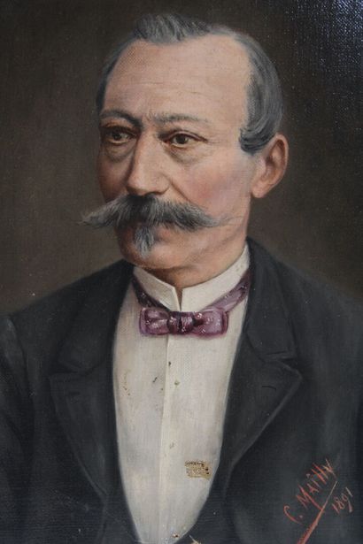 19th century school.
Portrait of a man with...