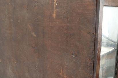 English marquetry display case, opening with...