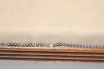 Sofa bench in mahogany wood decorated with...