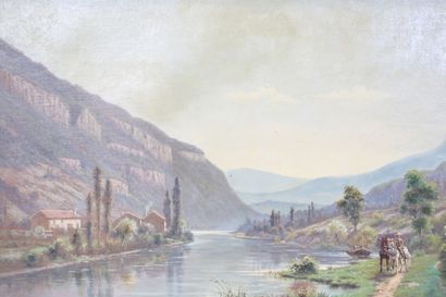 Claudius SEIGNOL (1858-1926)
Lake landscape,...