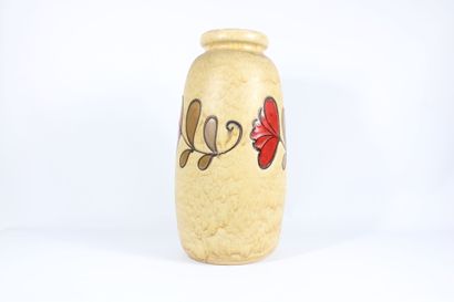 Large art deco glazed ceramic vase with stylized...