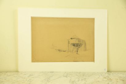 Nineteenth century school.
Shipyard, pencil...