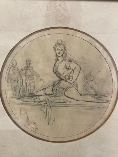19th-century French school
La gymnaste, drawing...