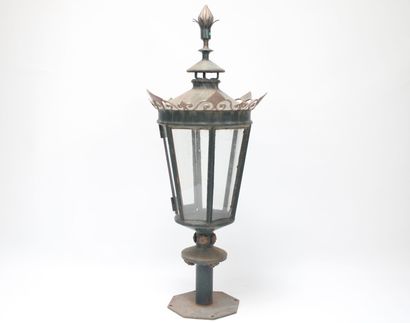 Large wrought iron lantern. Early 20th century.
Height:...