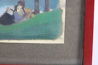 Lucien PERI (1880-1948).
Lake landscape,...