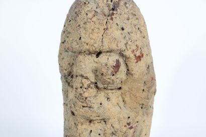 AFRICA. 
Head in volcanic stone. Mid-twentieth...