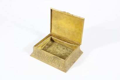 Chased bronze jewelry box decorated with...