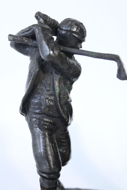 20th century school.
Golfers, pair of bookends...