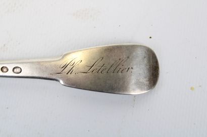 Silver flatware including spoon and fork,...