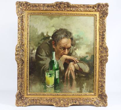 Jean D'ESPARBES (1899-1968).
The Drinker,...