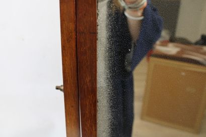 Solid mahogany table psyche with mercury...