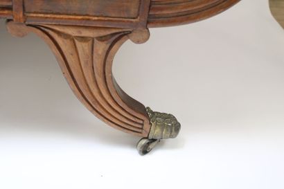 Sofa bench in mahogany wood decorated with...