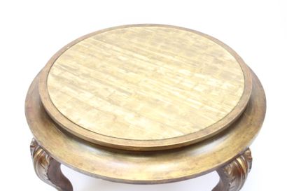 MAISON JANSEN.
Gilded wood coffee table with...