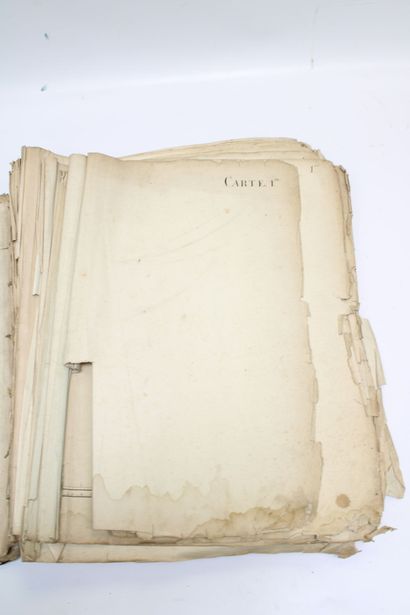 Important manuscript containing 82 hand-made...