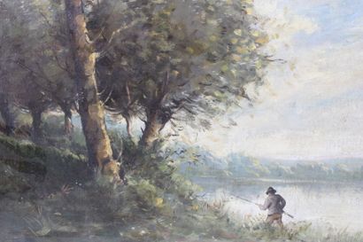 Adolphe DE VILLERS (1872-1930/34).
Fishing,...