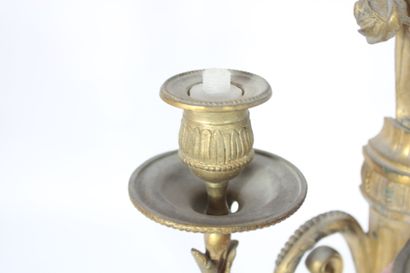 Pair of large wall sconces in chased and...