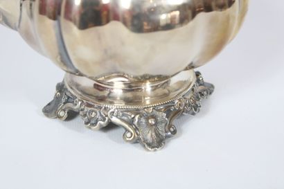 A 925/1000 silver Rocaille-style coffee pot...