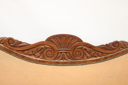 Sofa bench in mahogany wood decorated with...