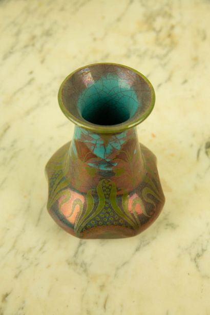Émile BALON (1859-1929)
Pan-shaped vase with...