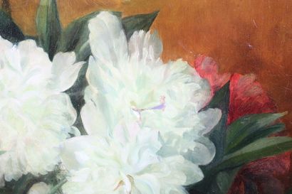 19th century school.
Still life with peonies,...