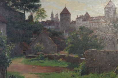 Gustave BOURGAIN (1855-1921).
View of Semur...