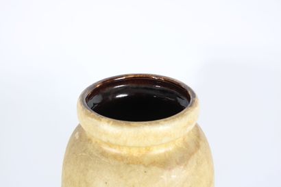 Large art deco glazed ceramic vase with stylized...