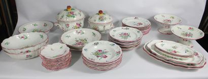 KG LUNEVILLE.
Important 44-piece glazed ceramic...