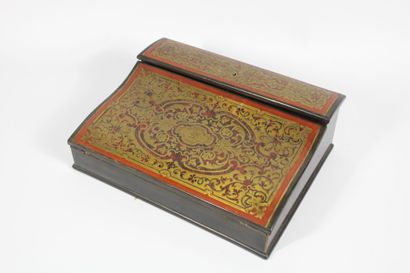 Writing desk in Boulle marquetry of brass...