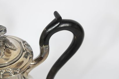 A 925/1000 silver Rocaille-style coffee pot...
