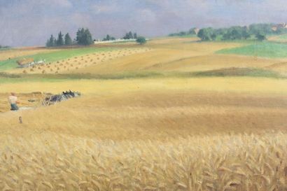 Maurice TAQUOY (1878-1952).
The Field, oil...
