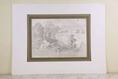 Nineteenth-century school.
Wooded landscape,...