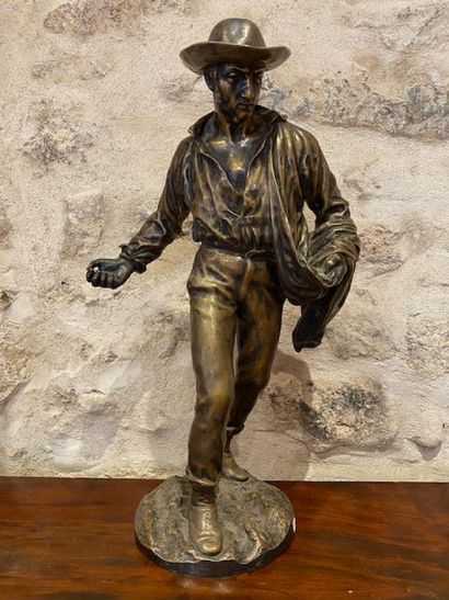 BOULENGER Faïencerie. 
Le Semeur (The Sower),...