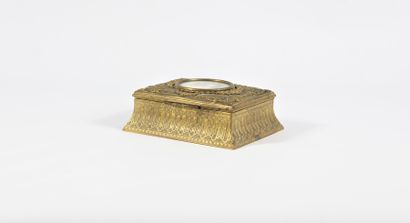 Chased bronze jewelry box decorated with...